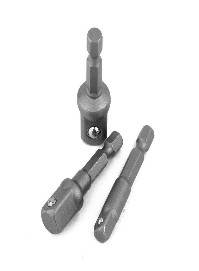 Inditrust New Hex Drive Power Drill Socket Extension Bit Adaptor Set Pack Of 3Pc - Stainless Steel - Image 5